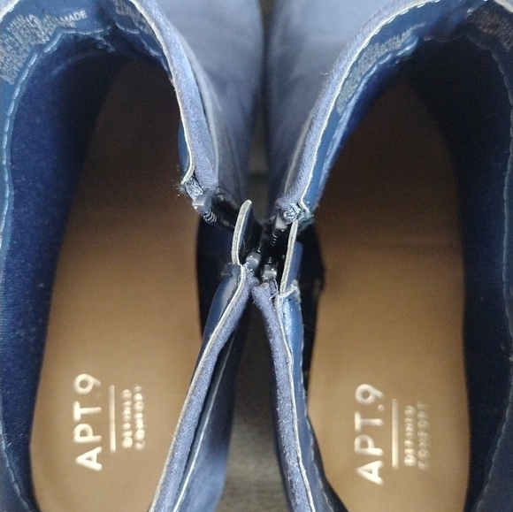 Apt 9 Navy Blue Boots Size 8.5 - Picture 9 of 9